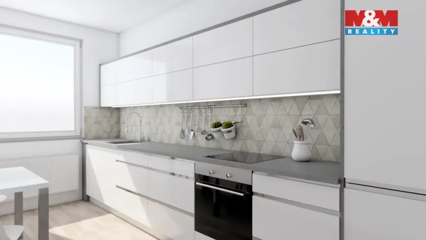 Pronájem bytu 3+1, Kladno - Kročehlavy, Otevřená, 68 m2