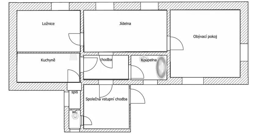 Pronájem bytu 3+1, Dolní Branná, 60 m2