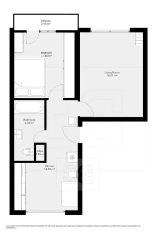 Pronájem bytu 2+1, České Budějovice, Plzeňská, 54 m2