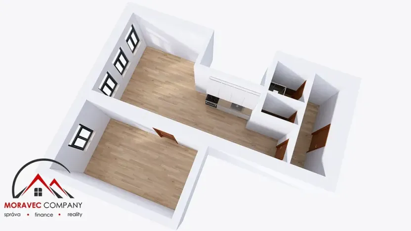 Pronájem bytu 2+kk, Ostrava, Křišťanova, 65 m2