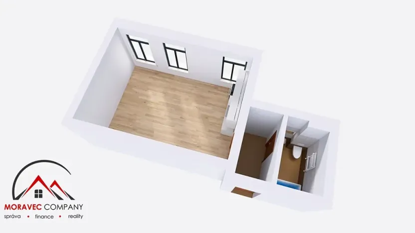 Pronájem bytu 1+kk, Ostrava, Křišťanova, 34 m2