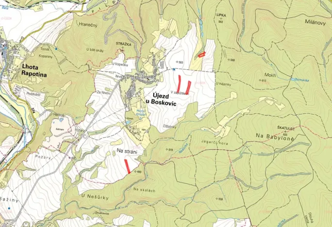 Prodej pole, Újezd u Boskovic, 15360 m2