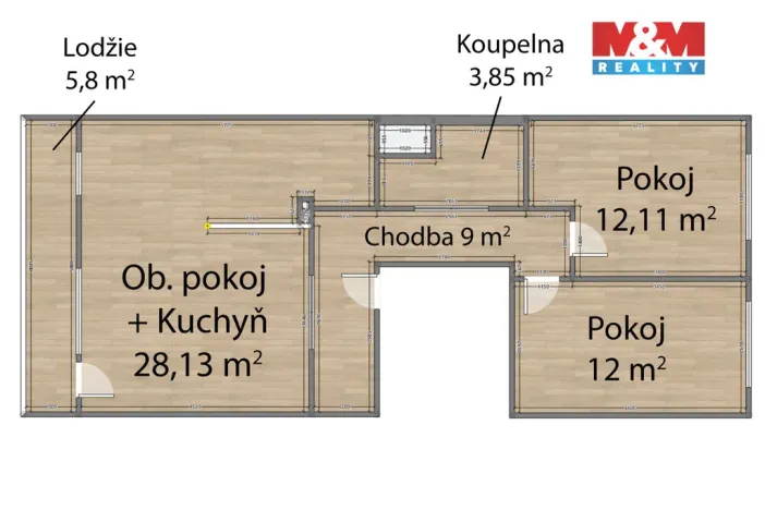 Prodej bytu 3+kk, Praha - Bohnice, Štětínská, 65 m2
