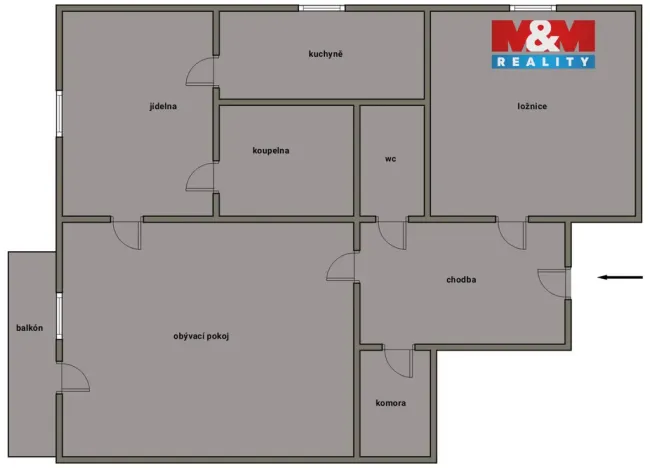 Pronájem bytu 2+1, České Budějovice - České Budějovice 3, Průběžná, 59 m2
