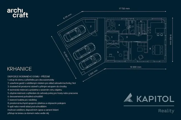 Prodej pozemku pro bydlení, Krhanice, 870 m2