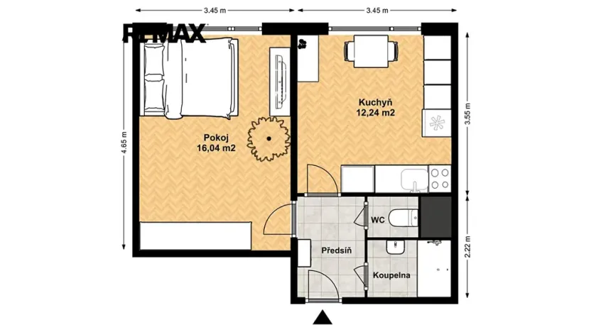 Pronájem bytu 1+1, Plzeň, Brněnská, 35 m2