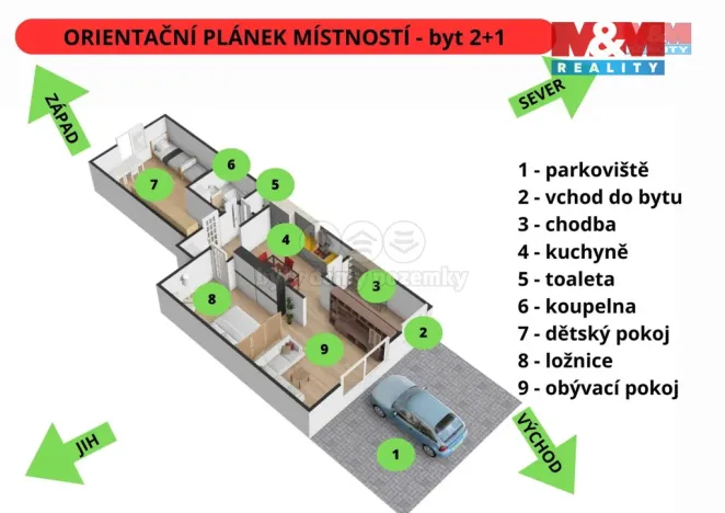 Pronájem bytu 2+1, Havlíčkův Brod, Pražská, 70 m2