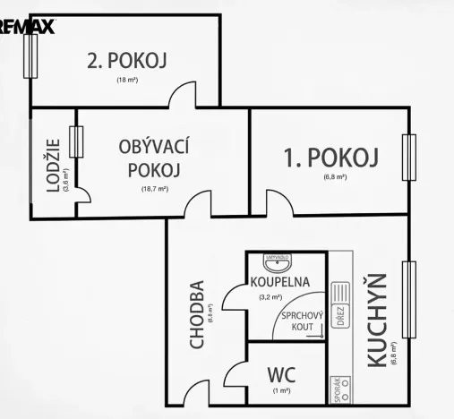 Pronájem bytu 3+1, Kadaň, Chomutovská, 70 m2