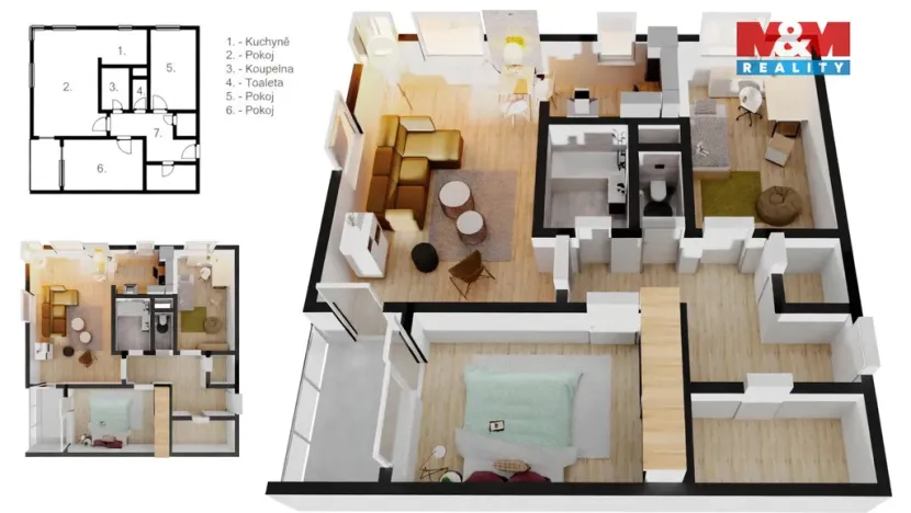 Pronájem bytu 3+kk, Kvasiny, 81 m2