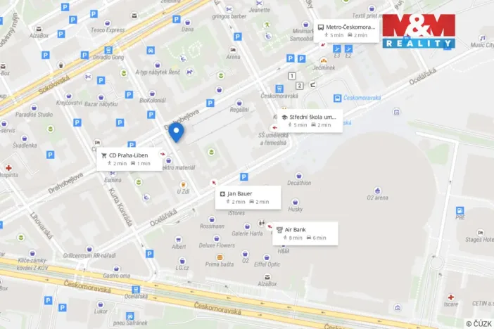 Pronájem bytu 2+kk, Praha - Libeň, U svobodárny, 46 m2