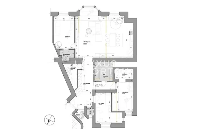 Prodej bytu 4+kk, Praha - Bubeneč, Puškinovo náměstí, 147 m2