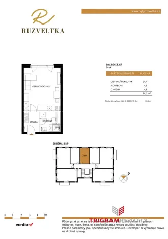 Pronájem bytu 1+kk, Chlumec nad Cidlinou - Chlumec nad Cidlinou IV, Rooseveltova, 34 m2