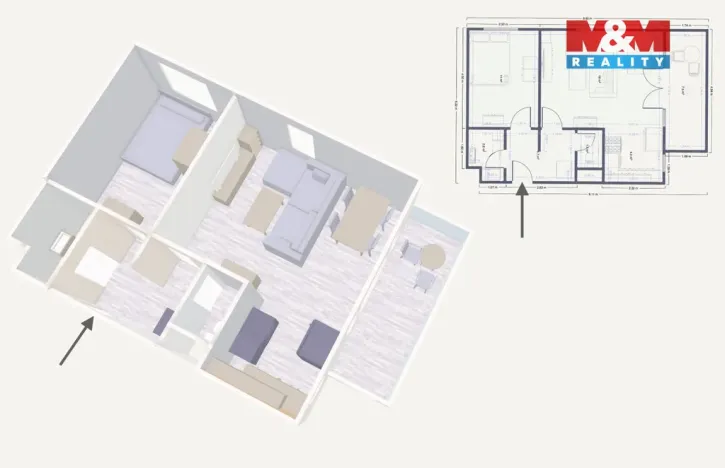 Prodej bytu 2+kk, Vrané nad Vltavou, U Elektrárny, 48 m2