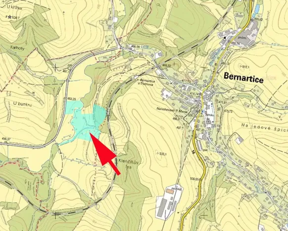 Prodej pole, Bernartice, 1353 m2
