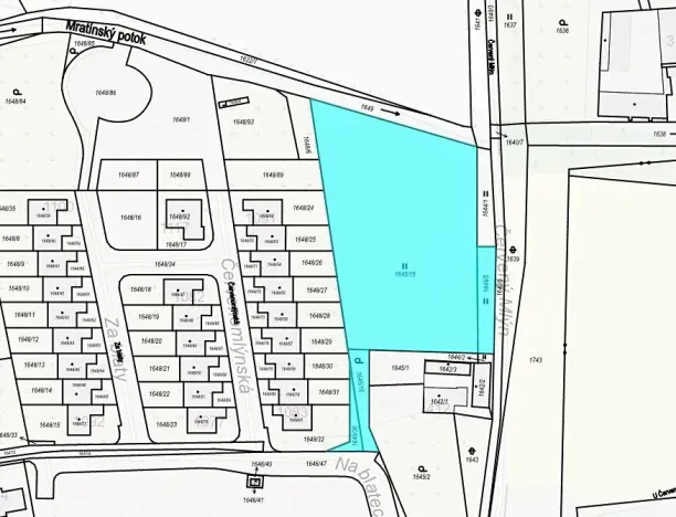 Dražba pozemku, Praha - Ďáblice, Červenomlýnská, 3900 m2