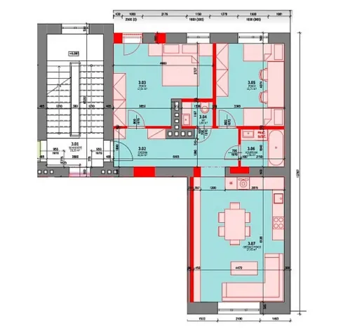 Pronájem bytu 3+kk, Ostrava - Mariánské Hory, Mariánské náměstí, 73 m2