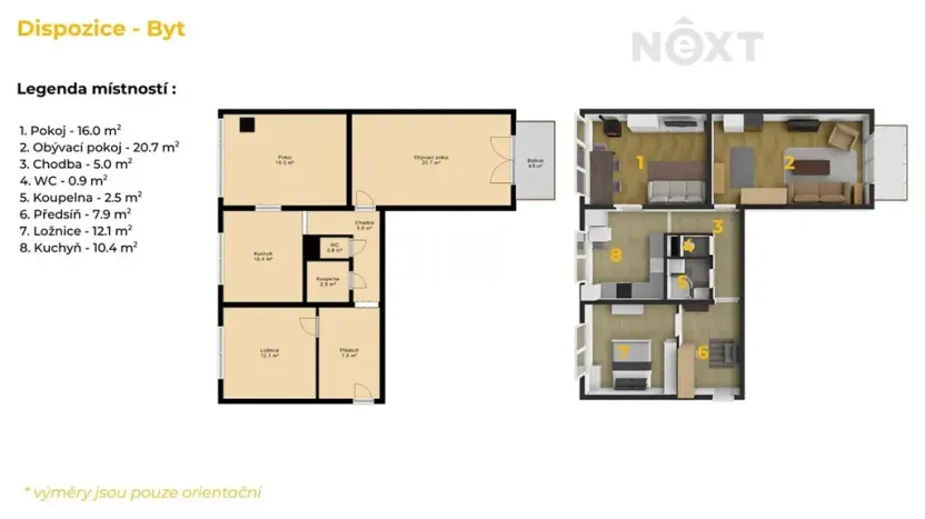 Prodej bytu 3+1, Nihošovice, 75 m2