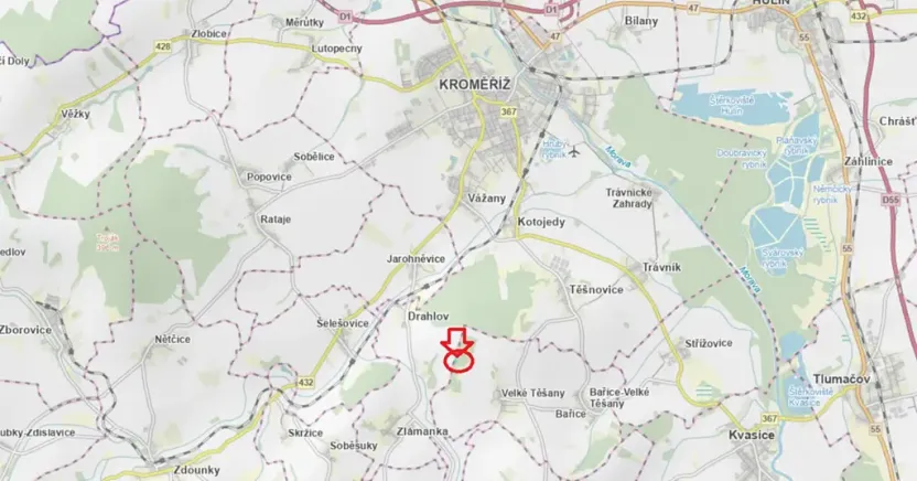 Prodej lesa, Kroměříž, 1674 m2