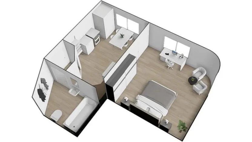 Pronájem bytu 1+1, Brno - Černá Pole, Krkoškova, 35 m2