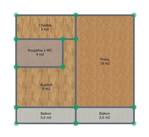 Pronájem bytu 1+1, Blansko, Bezručova, 37 m2