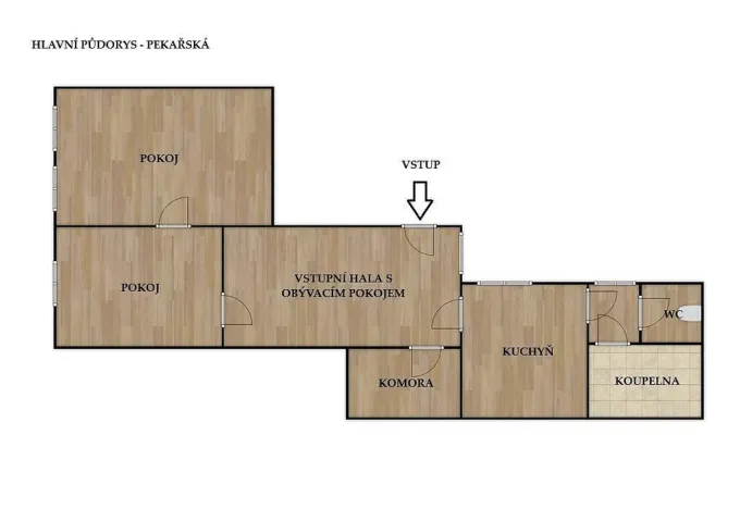Pronájem bytu 3+kk, Brno - Staré Brno, Pekařská, 75 m2