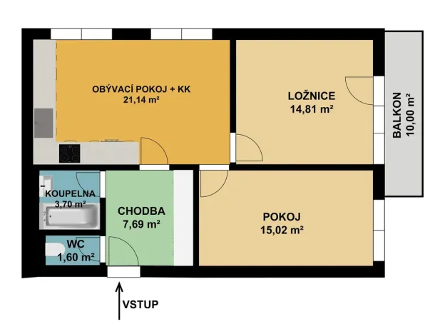 Prodej bytu 3+kk, Boskovice, Otakara Kubína, 66 m2