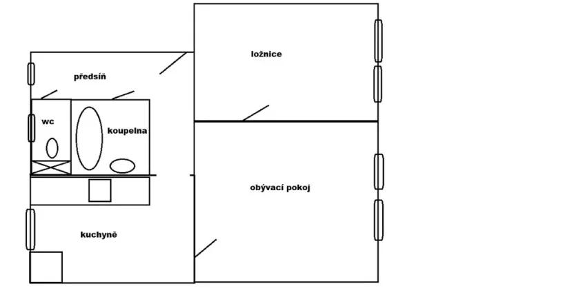 Pronájem bytu 2+1, Teplice, Svojsíkova, 55 m2