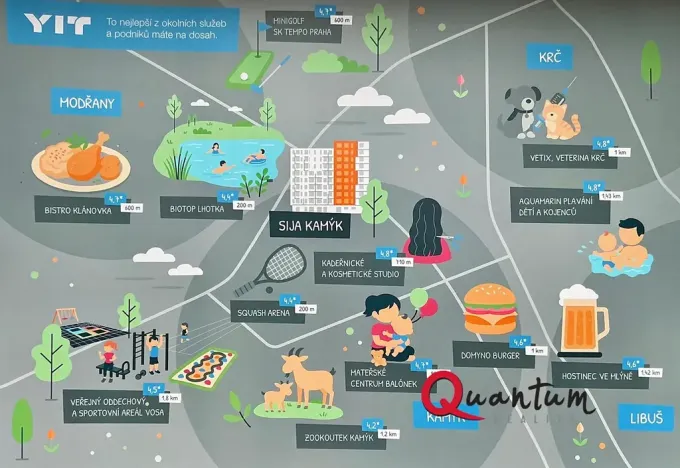 Pronájem bytu 2+kk, Praha - Kamýk, Hodkovická, 55 m2