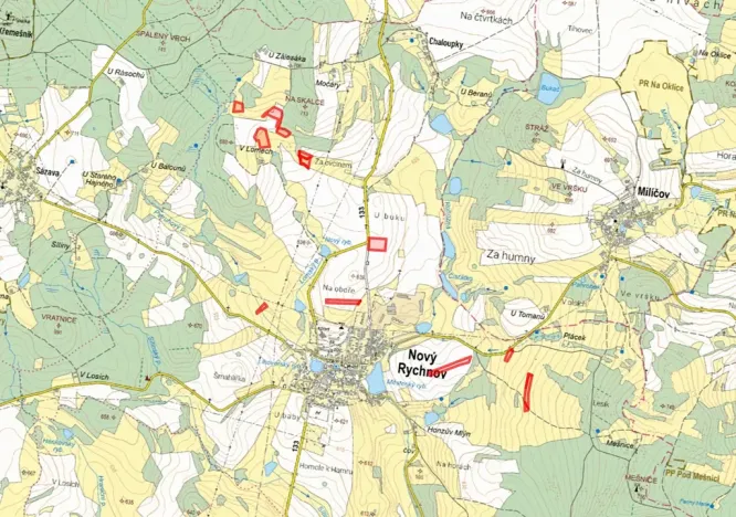 Prodej pole, Nový Rychnov, 73681 m2