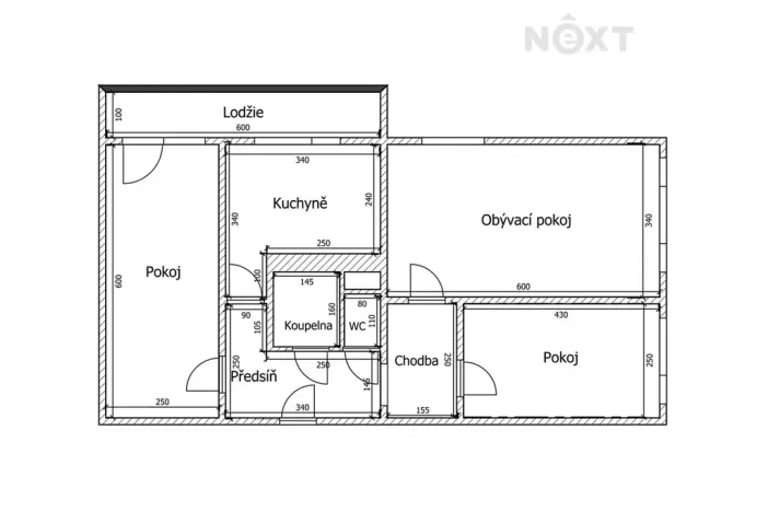 Pronájem bytu 3+1, Chrudim, Fibichova, 79 m2