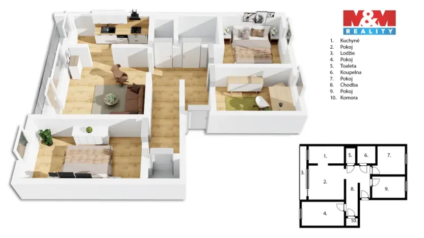 Prodej bytu 4+1, Nymburk, Šeříková, 89 m2