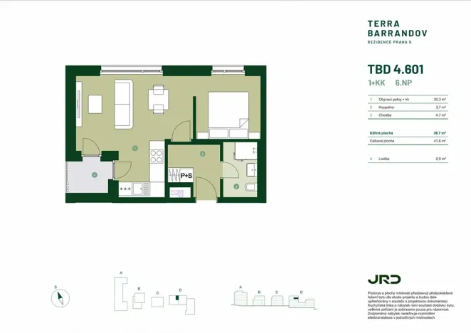 Prodej bytu 1+kk, Praha - Hlubočepy, Silurská, 42 m2