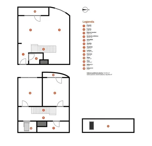 Pronájem bytu 3+kk, Brno, třída Generála Píky, 123 m2