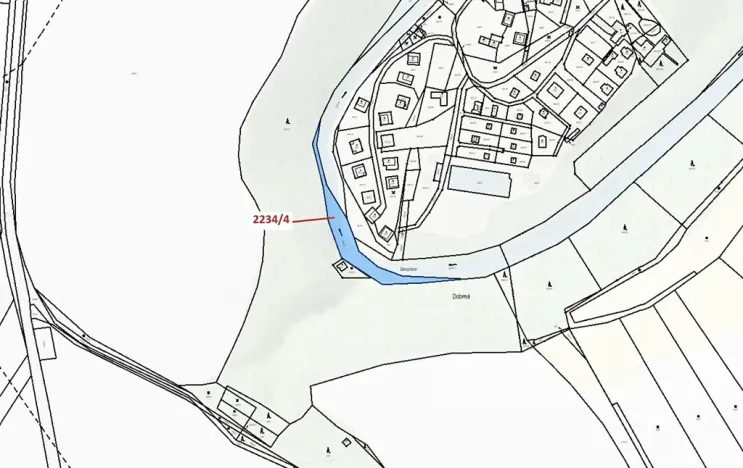 Dražba pozemku, Římov, 1687 m2