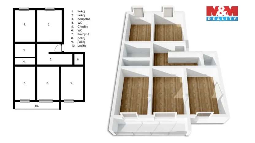 Prodej bytu 4+1, Praha - Černý Most, Vybíralova, 97 m2