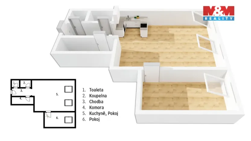 Pronájem bytu 2+kk, Trutnov - Střední Předměstí, Spojenecká, 75 m2