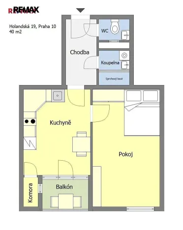 Prodej bytu 2+kk, Praha - Vršovice, Holandská, 40 m2