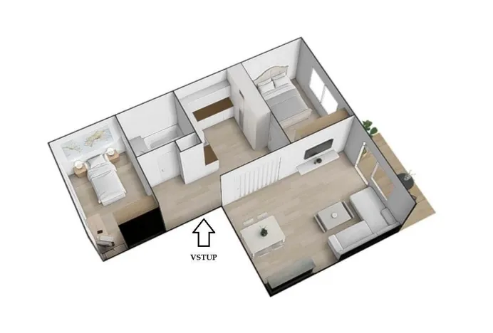 Pronájem bytu 3+1, Brno - Komín, Vrbenského, 64 m2