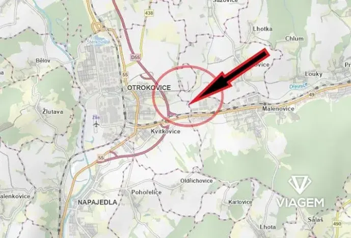 Prodej pole, Otrokovice, 1325 m2