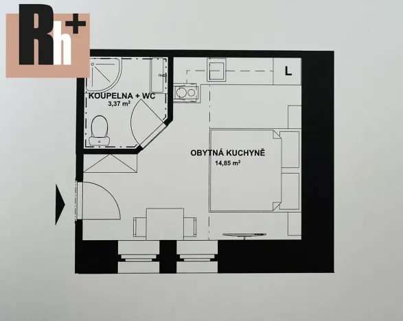 Prodej bytu 1+kk, Horní Lhota, 20 m2
