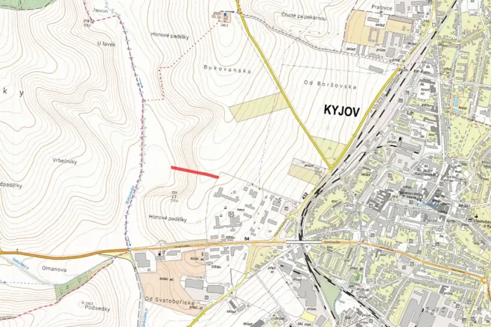 Prodej komerčního pozemku, Kyjov, 1955 m2