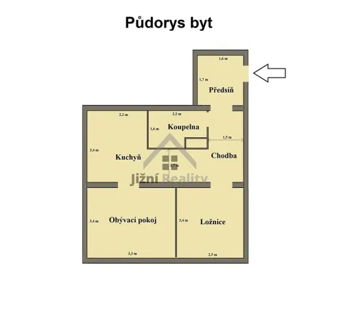 Prodej bytu 2+1, České Budějovice, Vodňanská, 42 m2