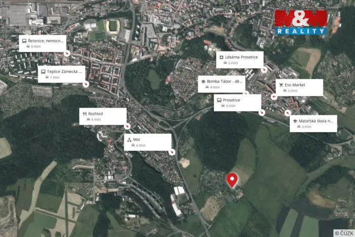 Pronájem zahrady, Teplice, 397 m2