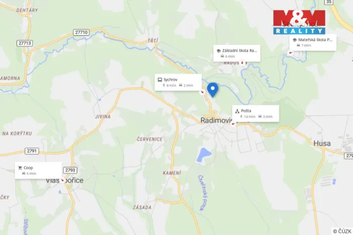 Prodej pozemku pro bydlení, Radimovice, 1064 m2