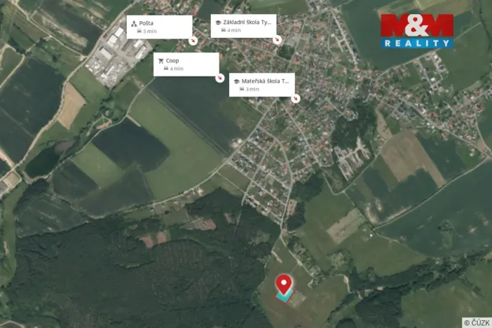 Prodej zahrady, Tymákov, 5435 m2