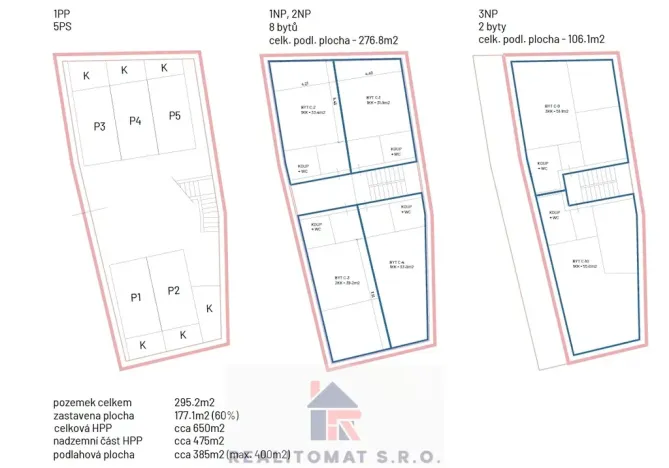 Prodej pozemku pro bydlení, Praha - Záběhlice, Záběhlická, 297 m2