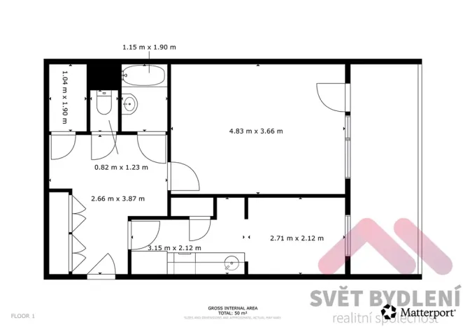 Pronájem bytu 1+1, Praha - Bohnice, Katovická, 55 m2