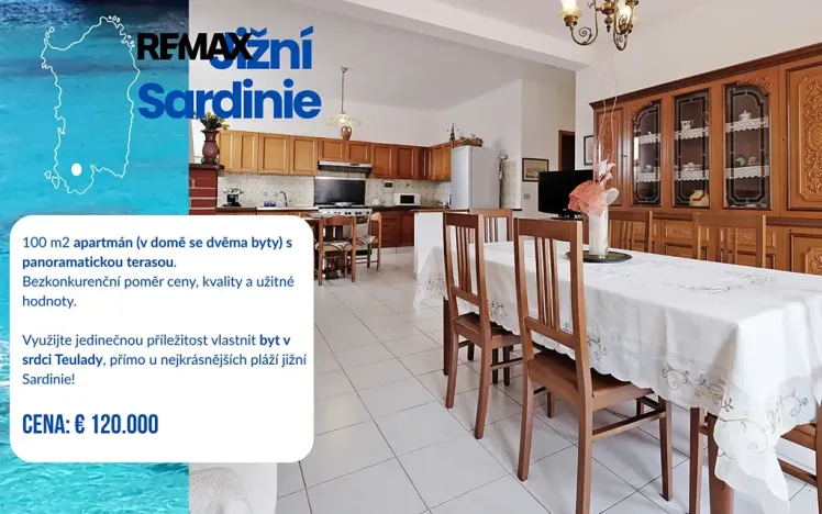 Prodej bytu 3+kk, Teulada, Itálie, 100 m2