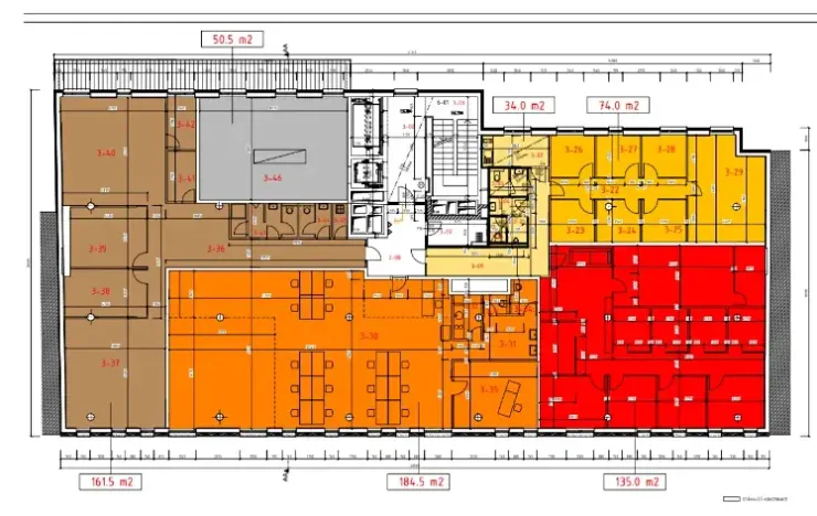 Pronájem kanceláře, Praha - Vysočany, Sokolovská, 135 m2