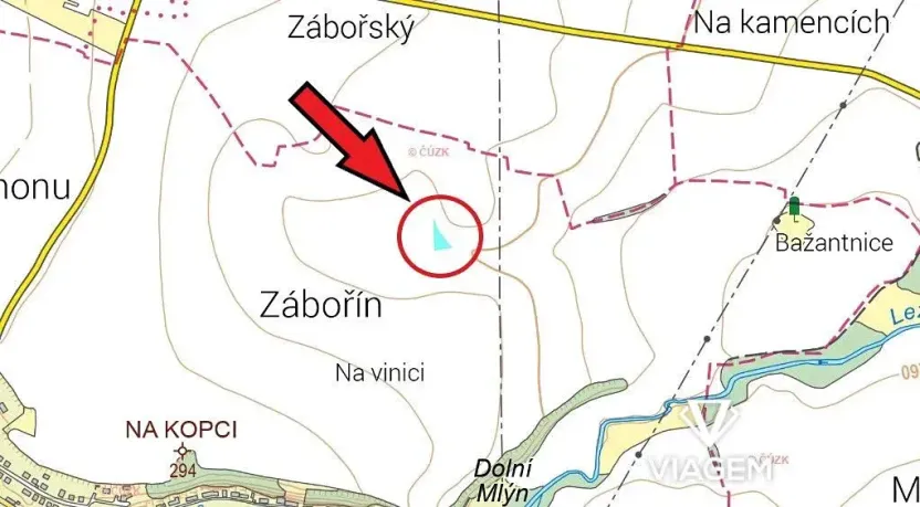 Prodej podílu pole, Zaječice, 518 m2